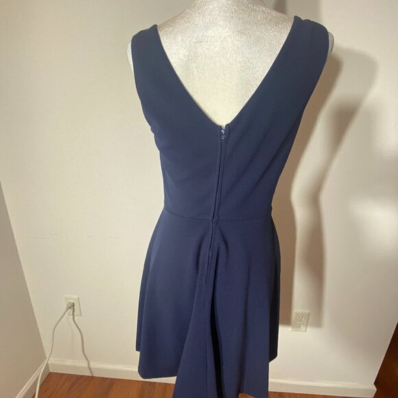 Trixxi V-Neck Navy Dress Size Medium - Picture 3 of 9